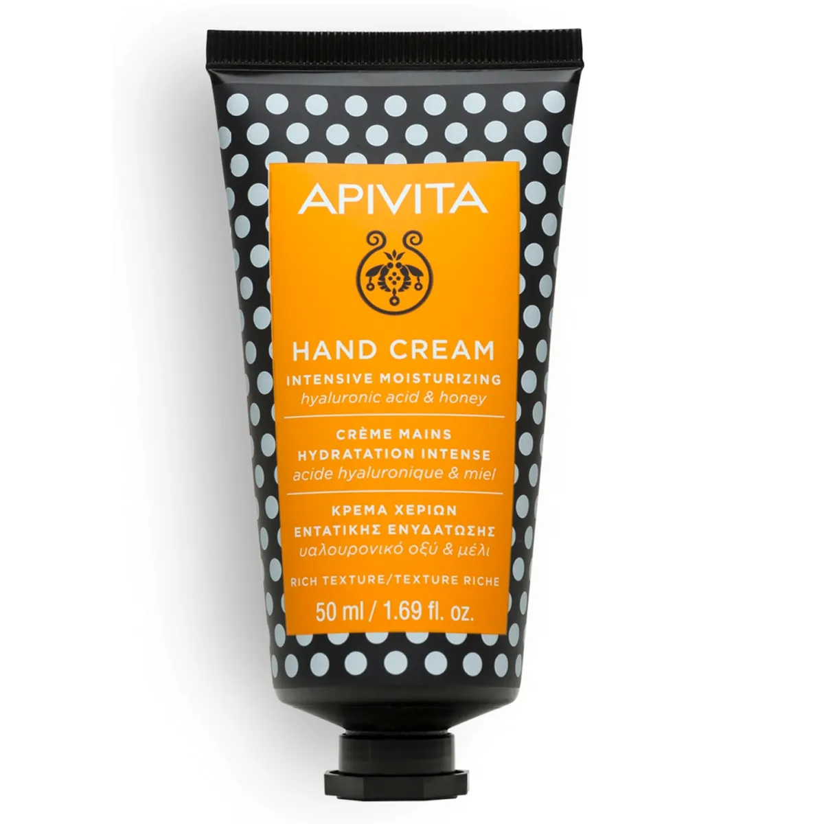 APIVITA - HAND CARE Crema de Manos Hidratante Intensiva  - Textura Rica con Ácido Hialurónico y Miel Apivita