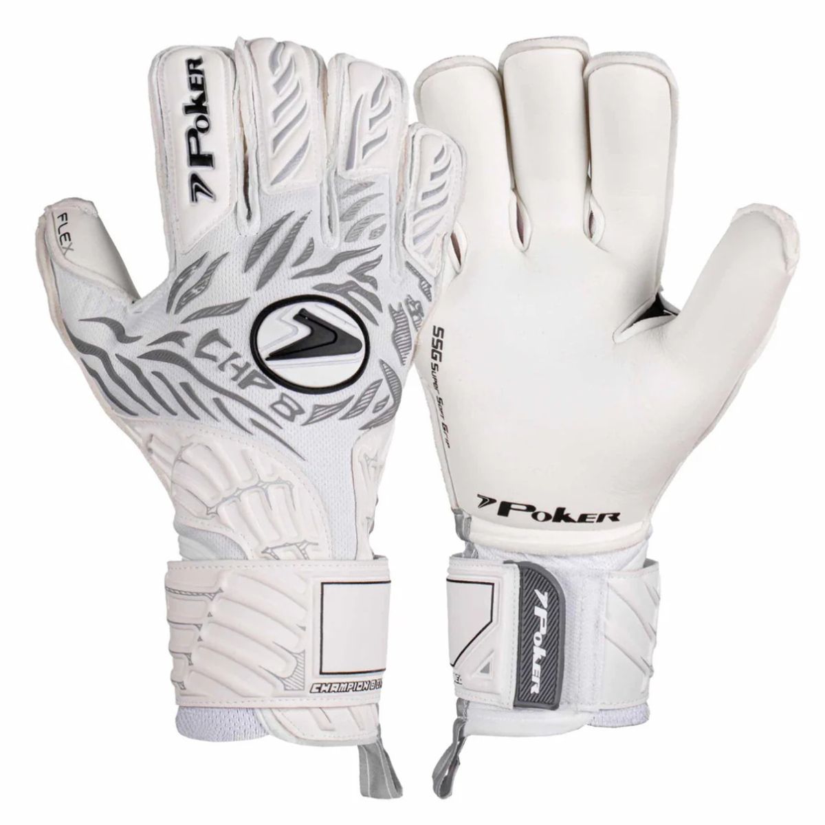 Poket - Guantes de Arquero Poker Champion 8  profesional  Sin Férulas
