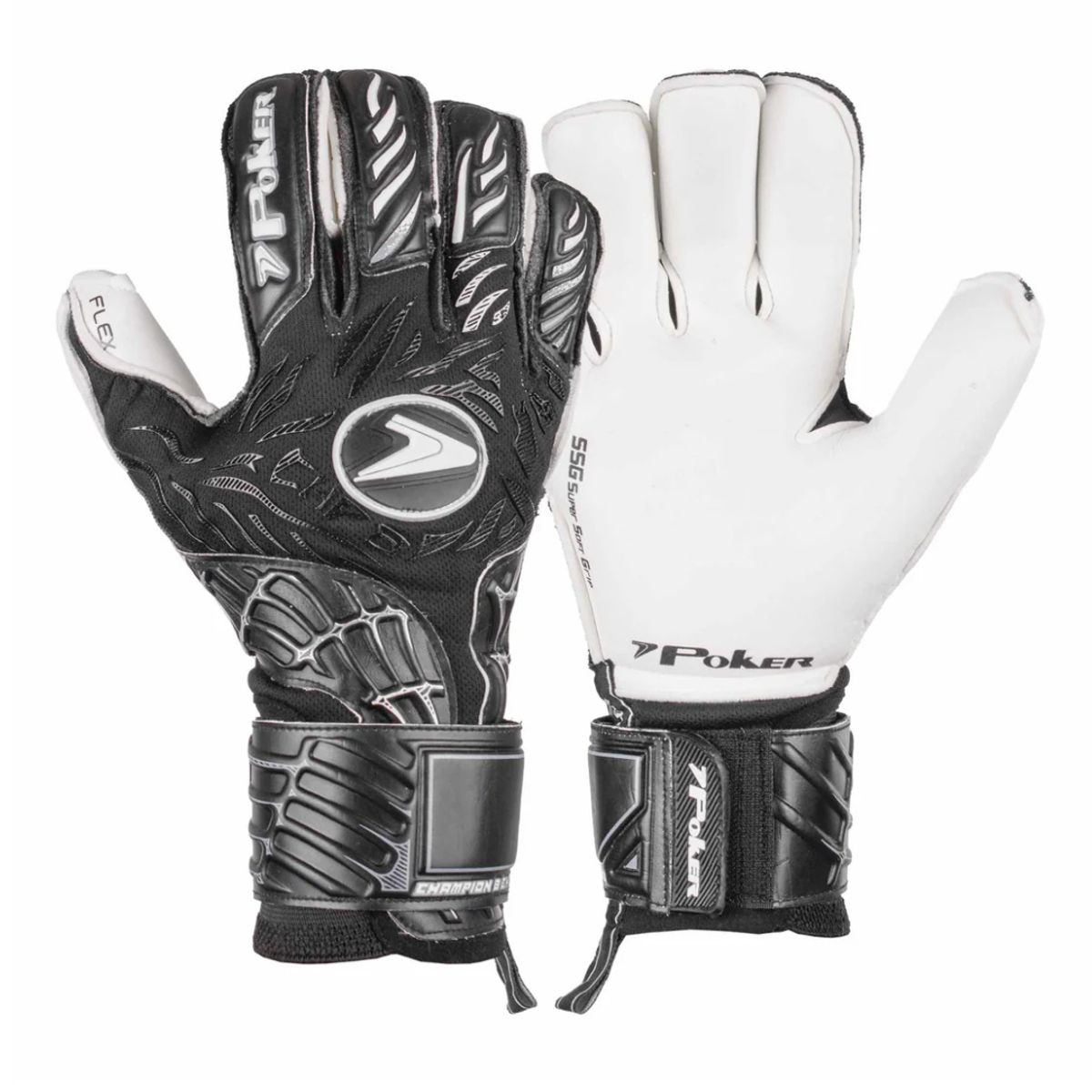 Poket - Guantes de Arquero Poker Champion 8  profesional  Sin Férulas