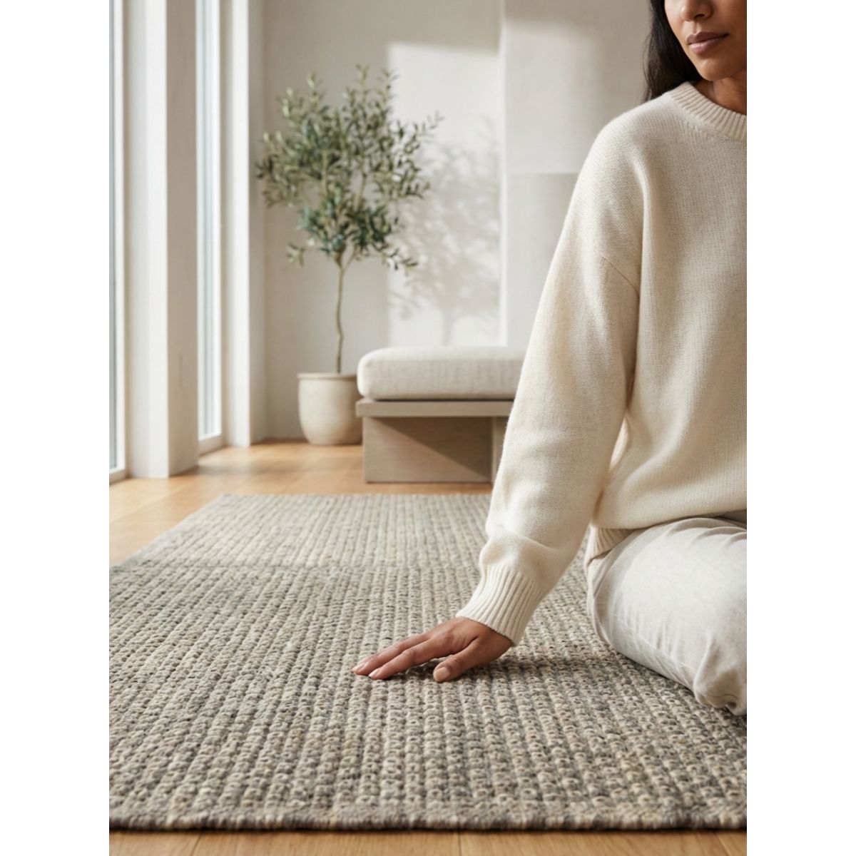 CANNON - Alfombra Lana Galena Gris 230x330 CMS