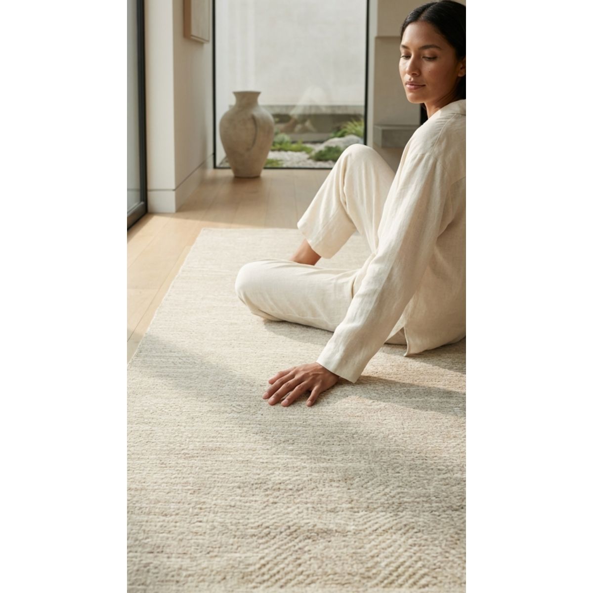 CANNON - Alfombra Lana Kora Gris Claro 230x330 CMS