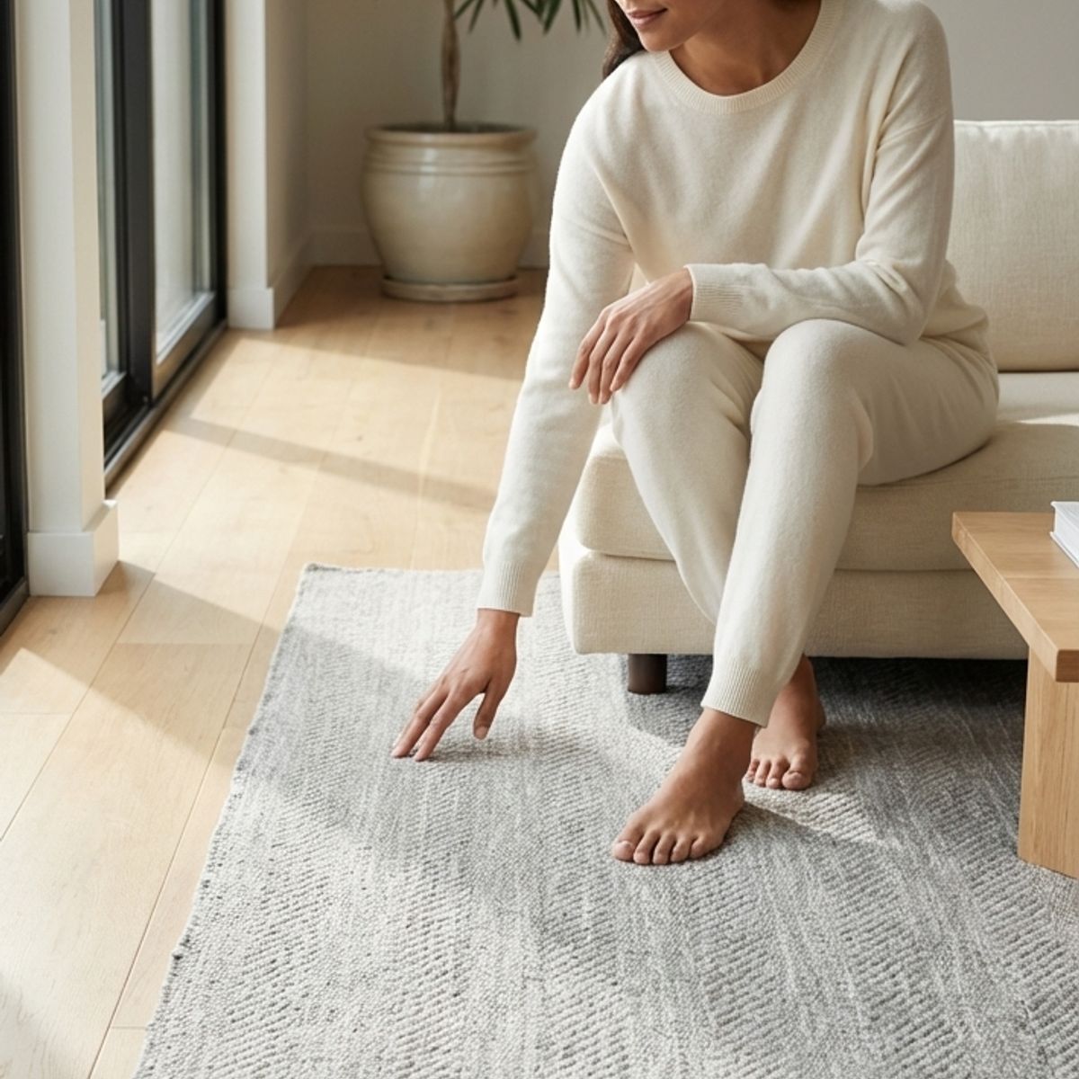 CANNON - Alfombra Lana Kora Gris Oscuro 190x290 CMS