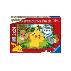 RAVENSBURGER - Puzzle Pokémon 2x24 Piezas