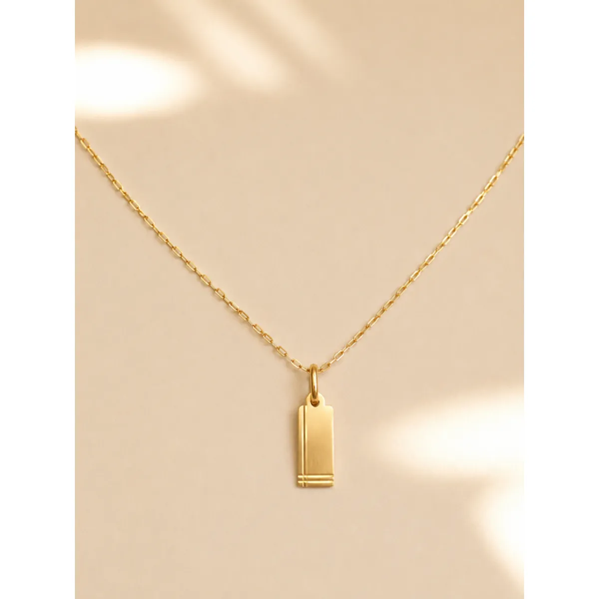 GENERICO - Cadena y Placa Oro 18k