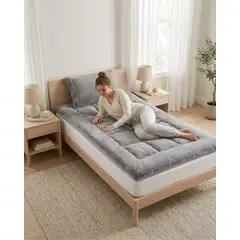 GENERICO - Cubre Colchón Acolchado Plush Ultra Suave Plaza y Media