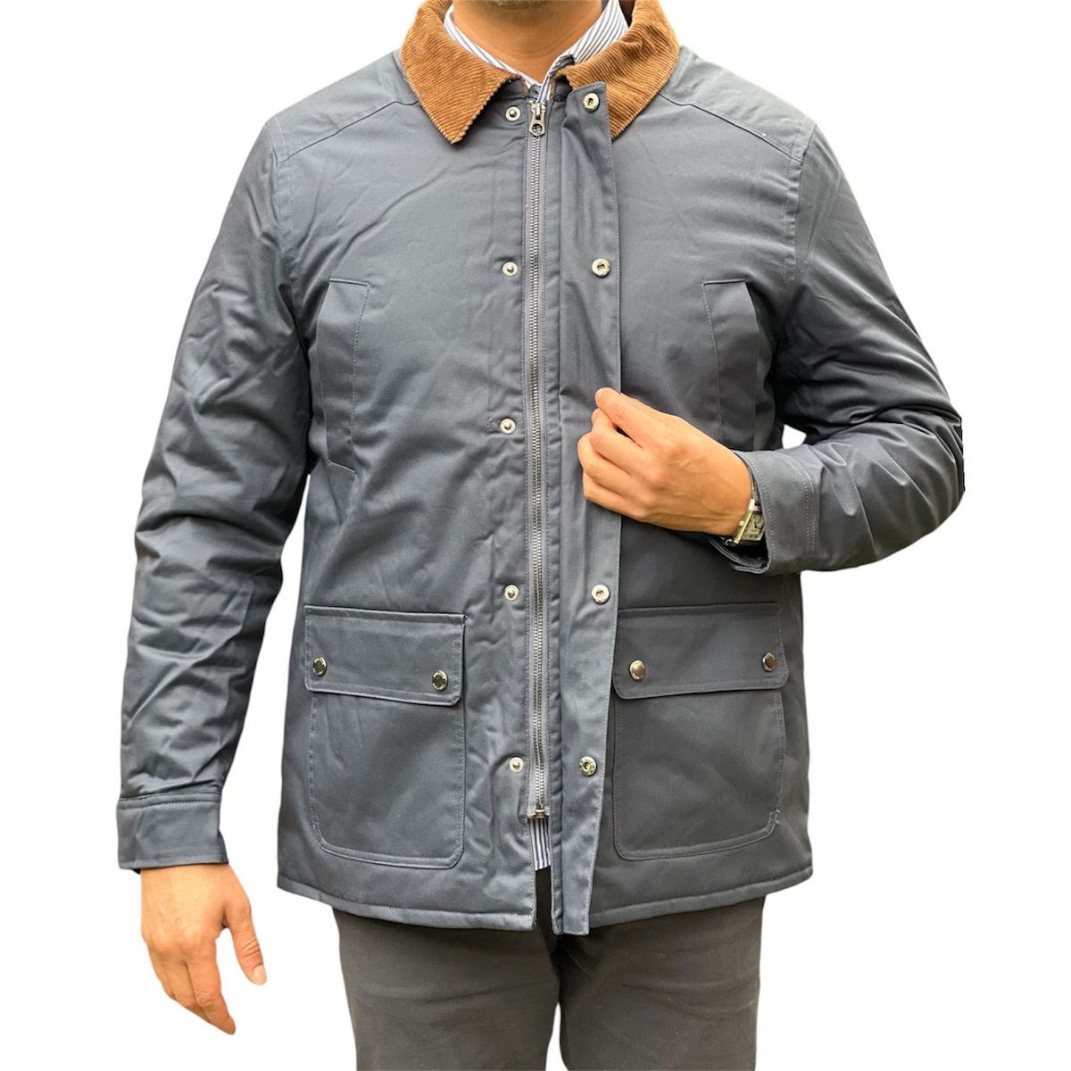 CORRALERO SASTRERIA - Chaqueta Algodón Forrada Efecto Encerado- Modern Design