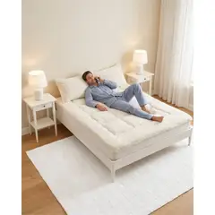 GENERICO - Cubre Colchón Premium Plush Acolchado 2 Plazas