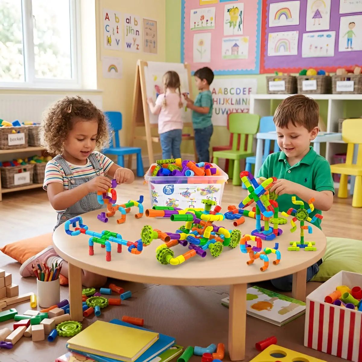 GENERICO - Set de Construcción Creativa Tubos y Conectores Educativos