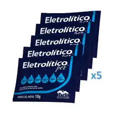 GENERICO - X5 Sobres Electrolítico Pet Rehidratante Perro Gato Ave