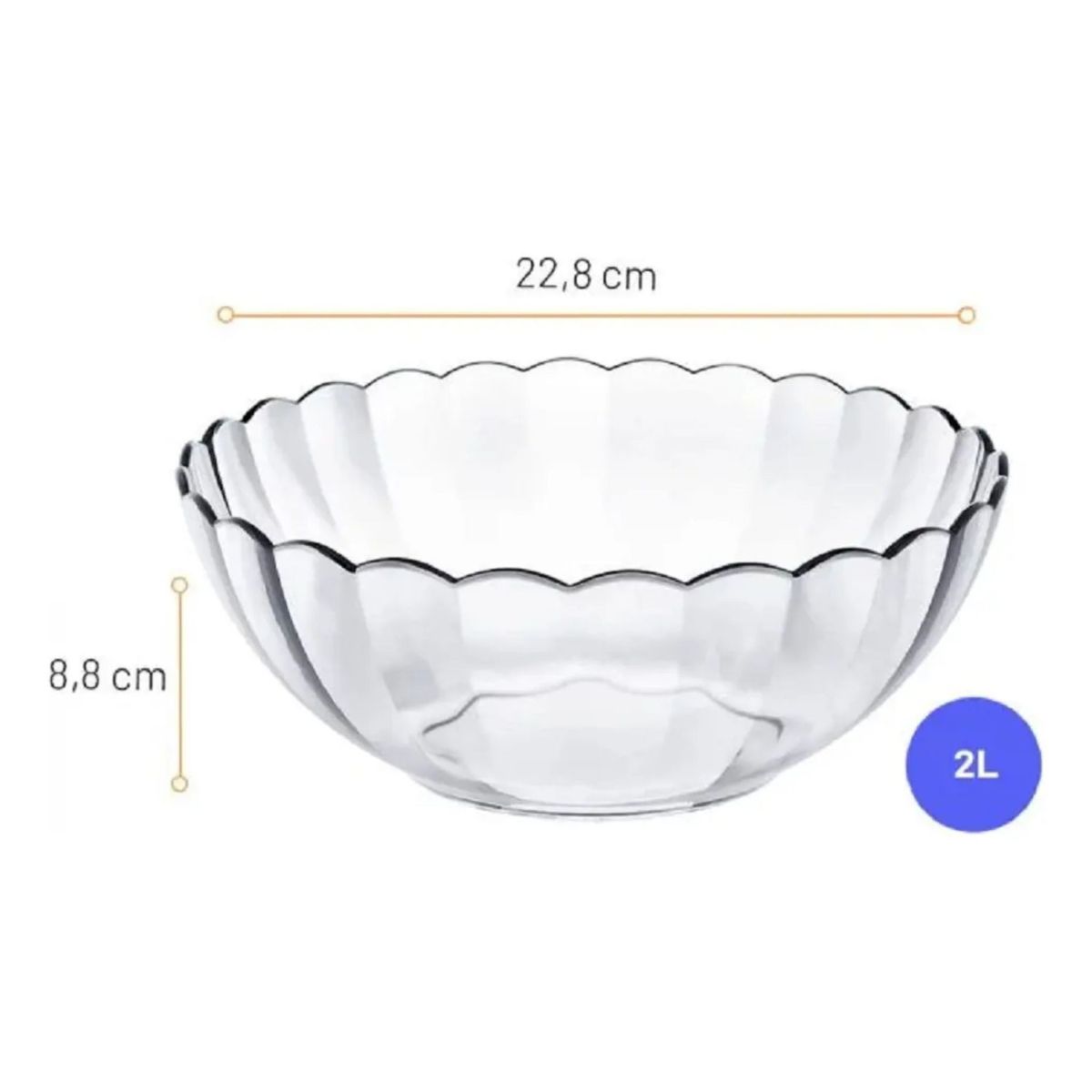 MARINEX - Pack 3 Bowl De Vidrio 3 Tamaños 3.1, 2 y 1 Litro