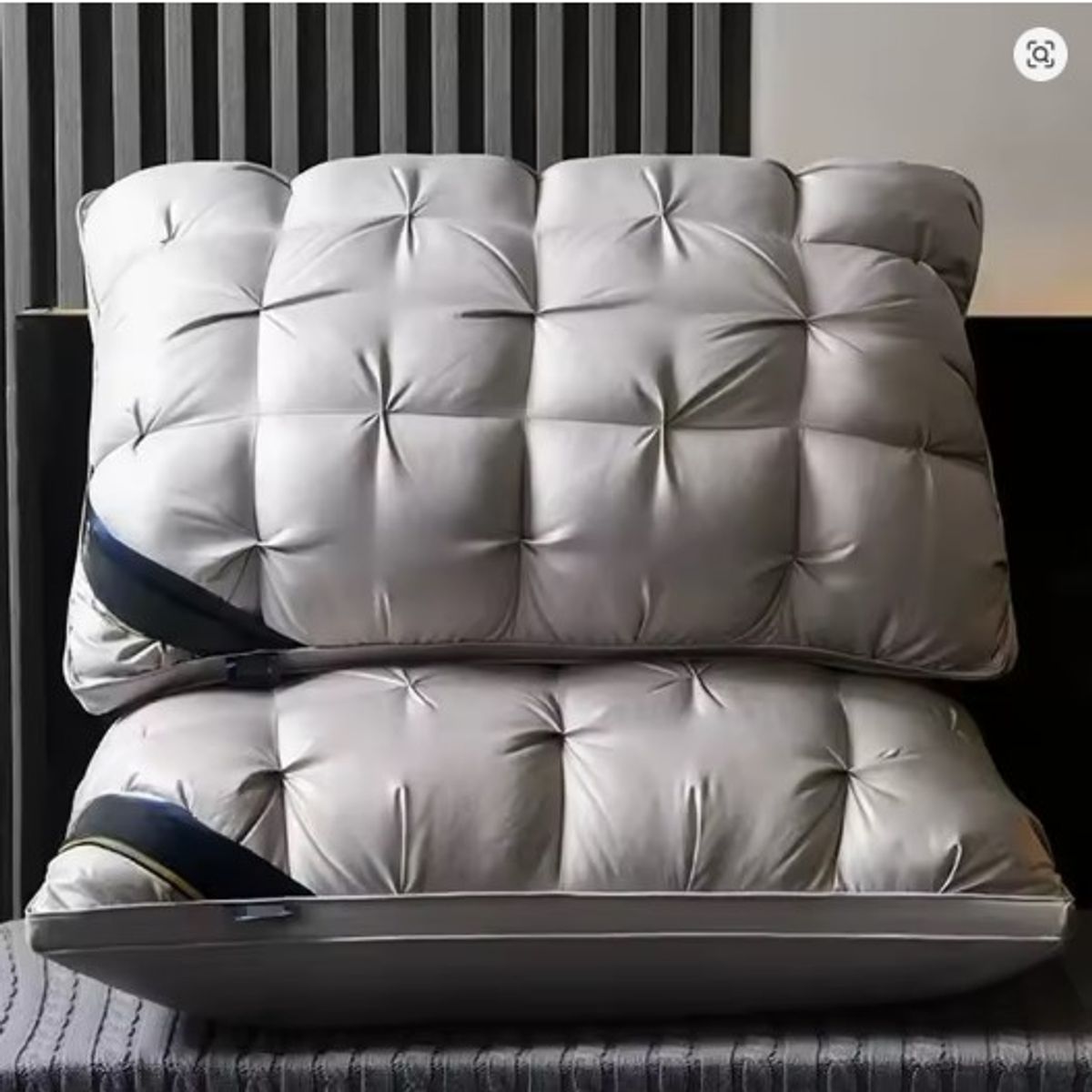 GENERICO - SET DE 2 ALMOHADAS HOTELERAS DE LUJO COLOR GRIS