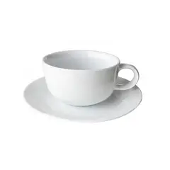 IMAHE - Set 6 Plato Y Taza Te Porcelana 220 Ml Línea Padua