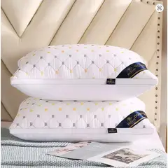 GENERICO - SET DE 2 ALMOHADAS HOTELERAS DE LUJO COLOR BLANCO DISEÑO DIAMANTE