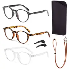 JM - Set 3 Lentes Descanso Gamer Filtro Anti Luz Azul Antirreflejo Anteojos Gafas