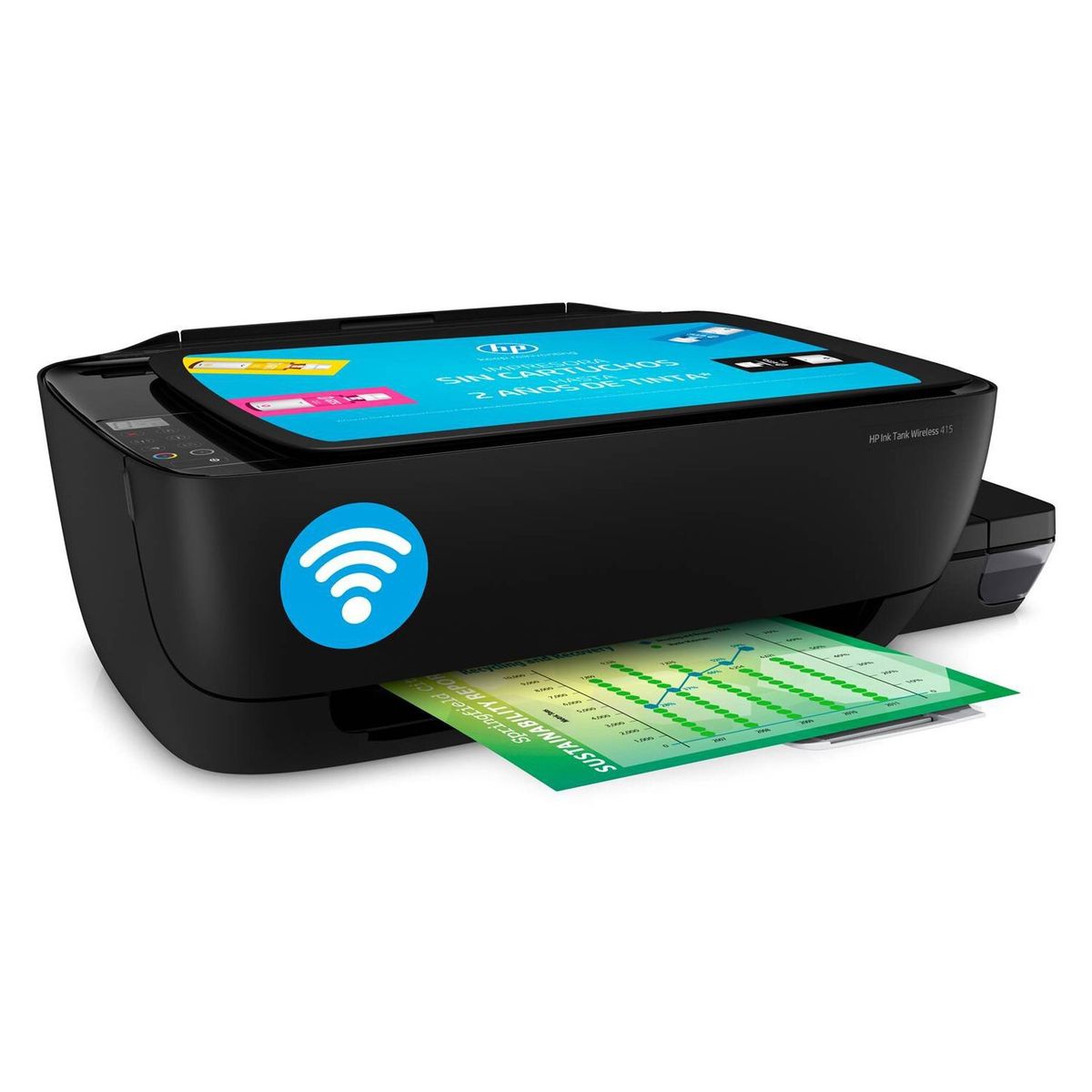 HP - Multifuncional Wifi HP Ink Tank 415 Negra