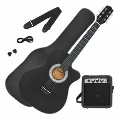 EPIC - Pack Guitarra Electroacustica Negro Principiante + Bolso