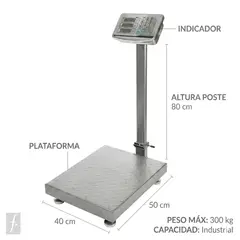 GENERICO - Pesa Balanza Digital Con Brazo Hasta 300 Kilos