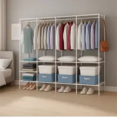 GENERICO - 4 Colgador De Ropa Blanco