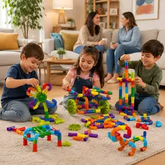 GENERICO - Juguete de Construcción STEM Tubos y Conectores 3D