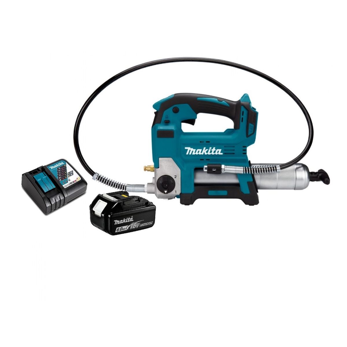 MAKITA - Pistola Engrasadora 10000psi Inalámbrica Makita DGP180 6,0 Ah