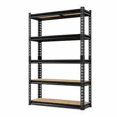 GENERICO - Estante Metálico Acero Galvanizado 180x90x40cm Negro