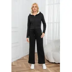 LIKE SHOP - Conjunto Mujer Invierno 2 Piezas Poleron Y Buzo Brillante Moda 7045