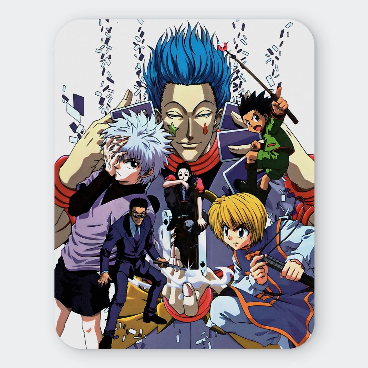 GENERICO - Mousepad 20x24 cm - Diseño Hisoka & Hunter Quartet Cards