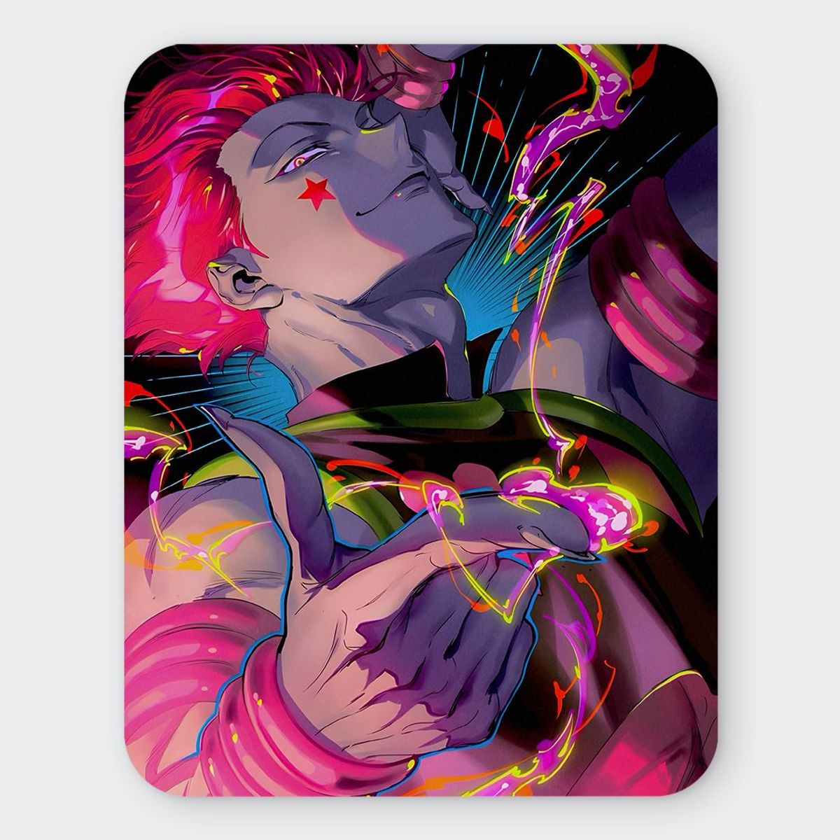 GENERICO - Mousepad 20x24 cm - Diseño Hisoka Bungee Gum Neon