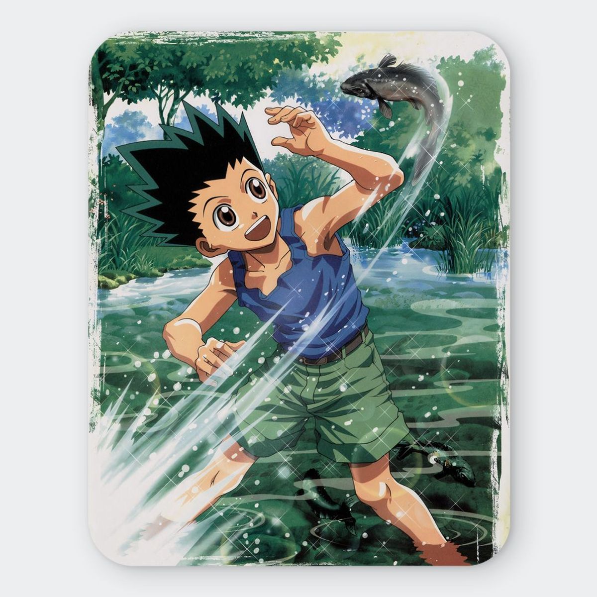 GENERICO - Mousepad 20x24 cm - Diseño Gon Freecss Whale Island Fishing