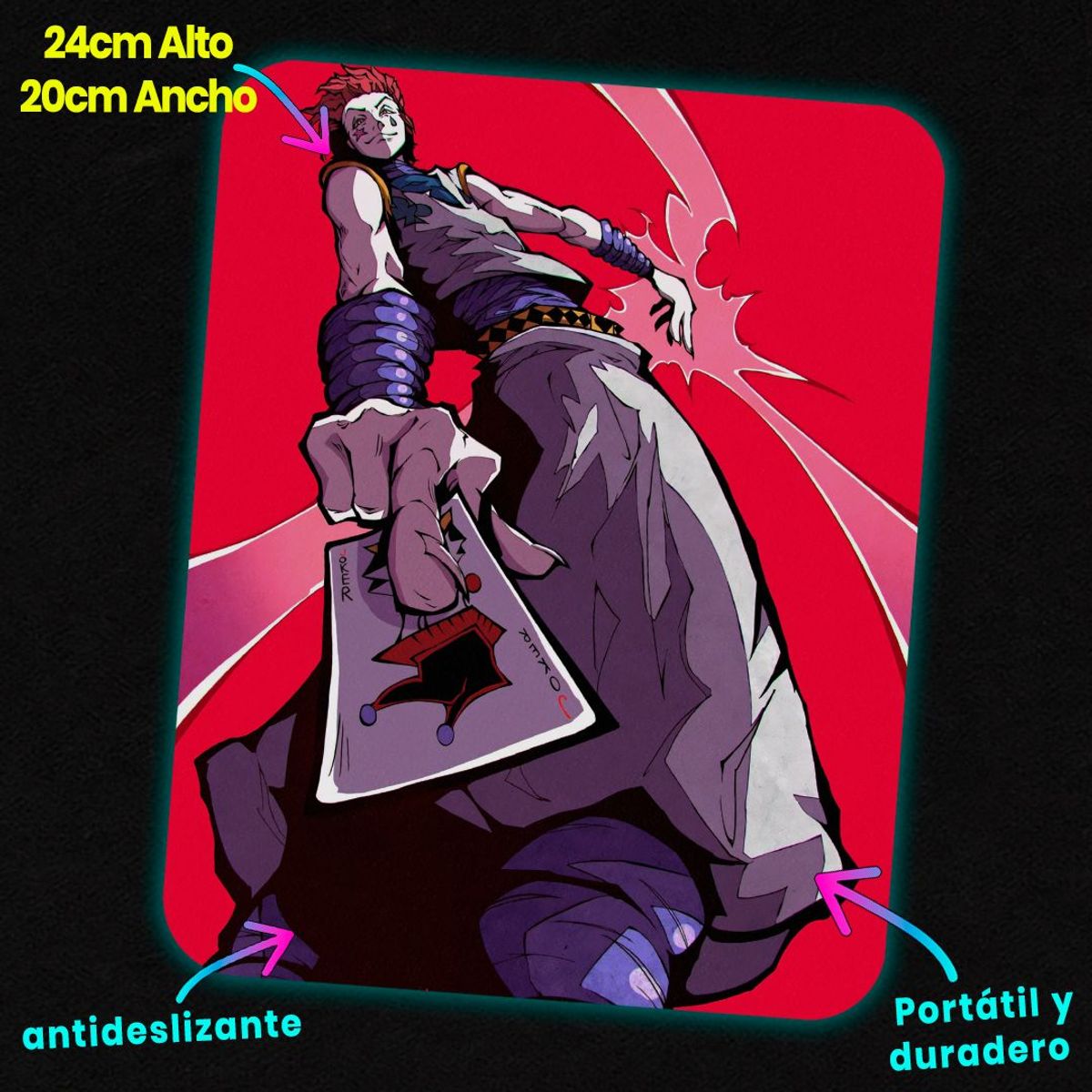 GENERICO - Mousepad 20x24 cm - Diseño Hisoka Morow Bungee Joker
