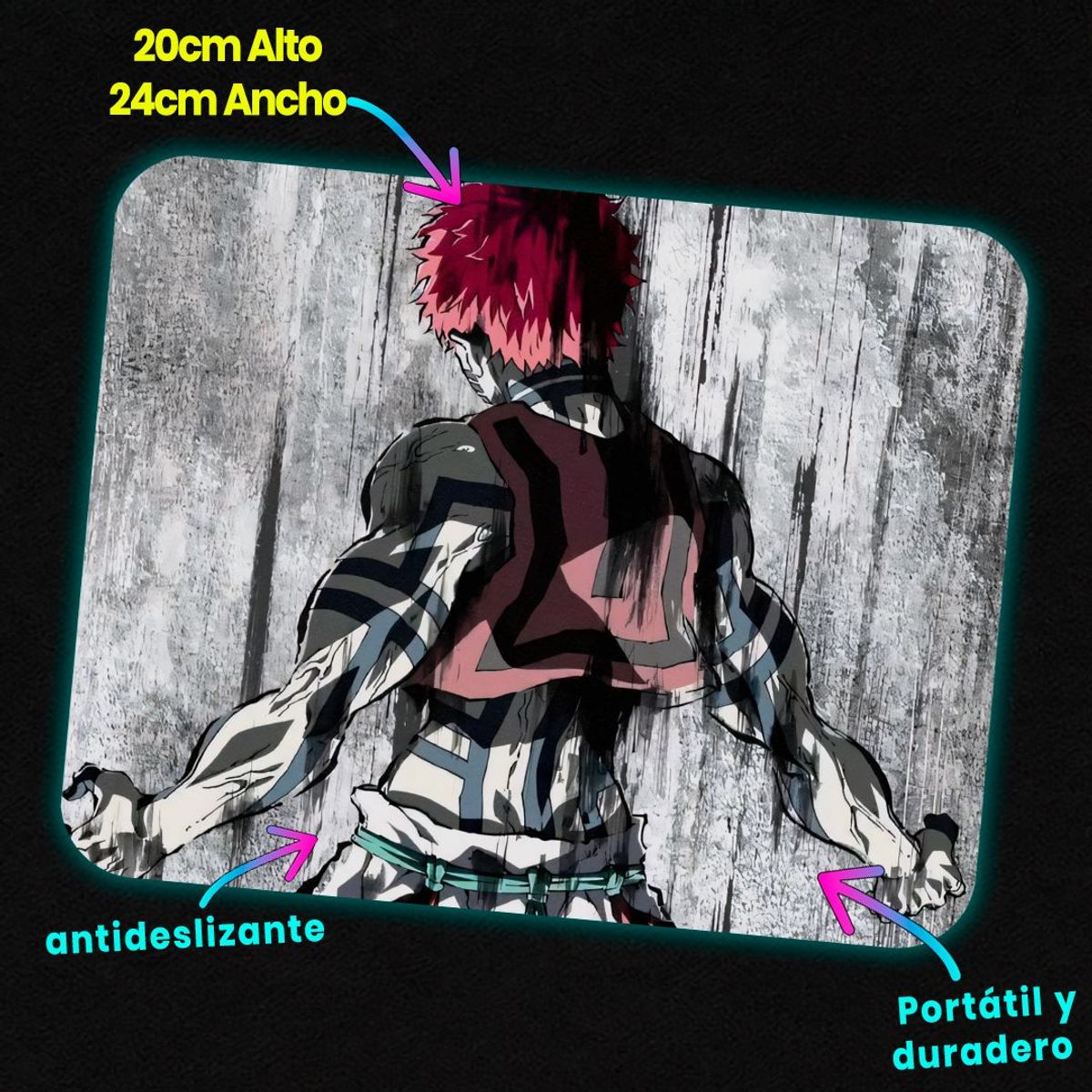 GENERICO - Mousepad 20x24 cm - Diseño Akaza Destructive Death