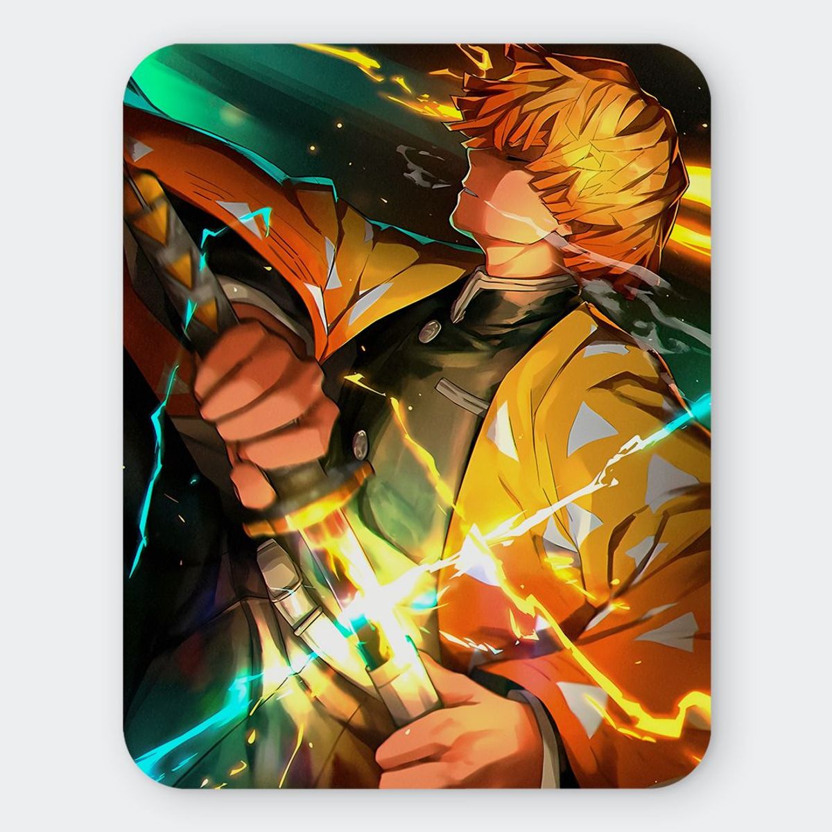 GENERICO - Mousepad 20x24 cm - Diseño Zenitsu Thunder Flash