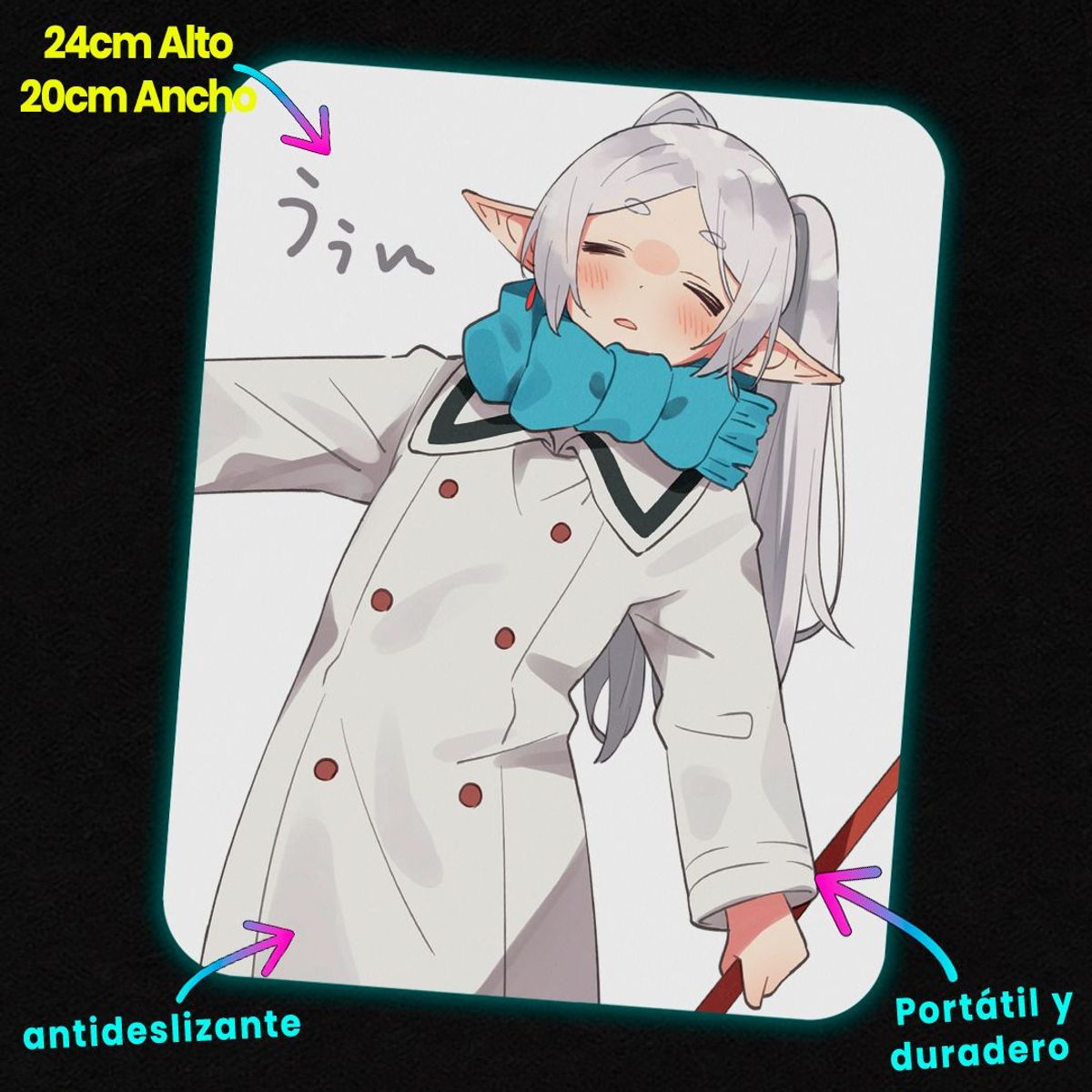 GENERICO - Mousepad 20x24 cm - Diseño Frieren: Winter Scarf Comfy
