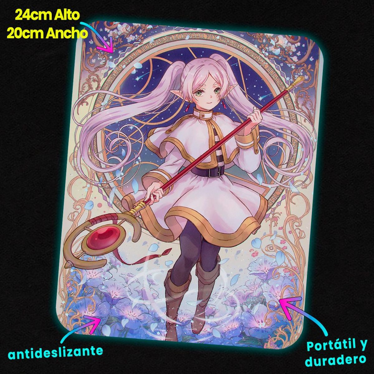 GENERICO - Mousepad 20x24 cm - Diseño Frieren Celestial Staff Waltz