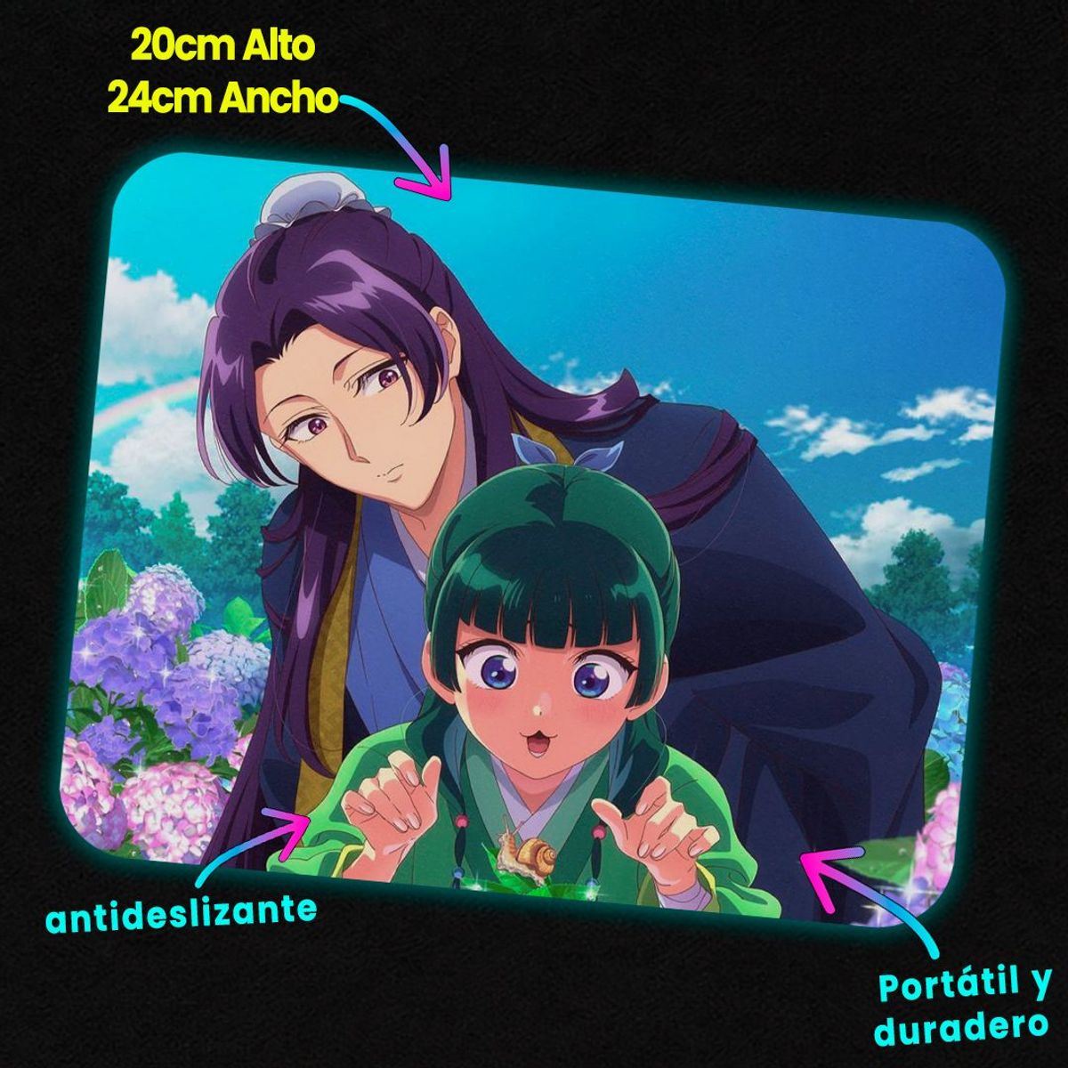 GENERICO - Mousepad 20x24 cm - Diseño Maomao & Jinshi Garden Discovery