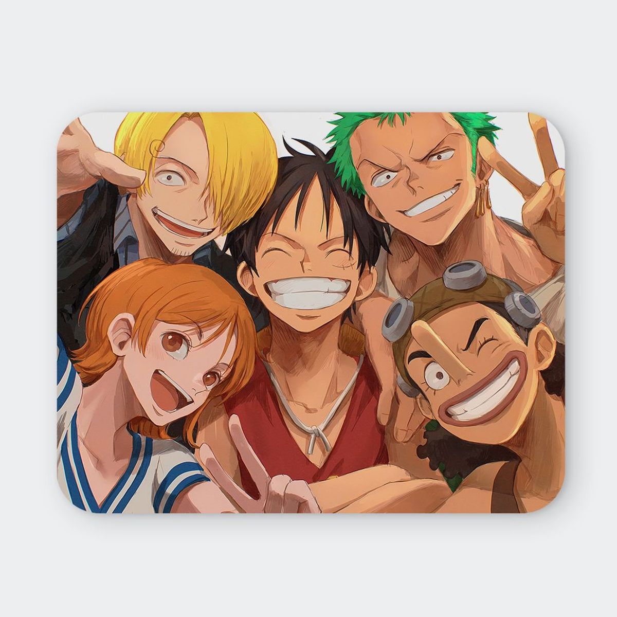 GENERICO - Mousepad 20x24 cm - Diseño Mugiwara Nakama Selfie