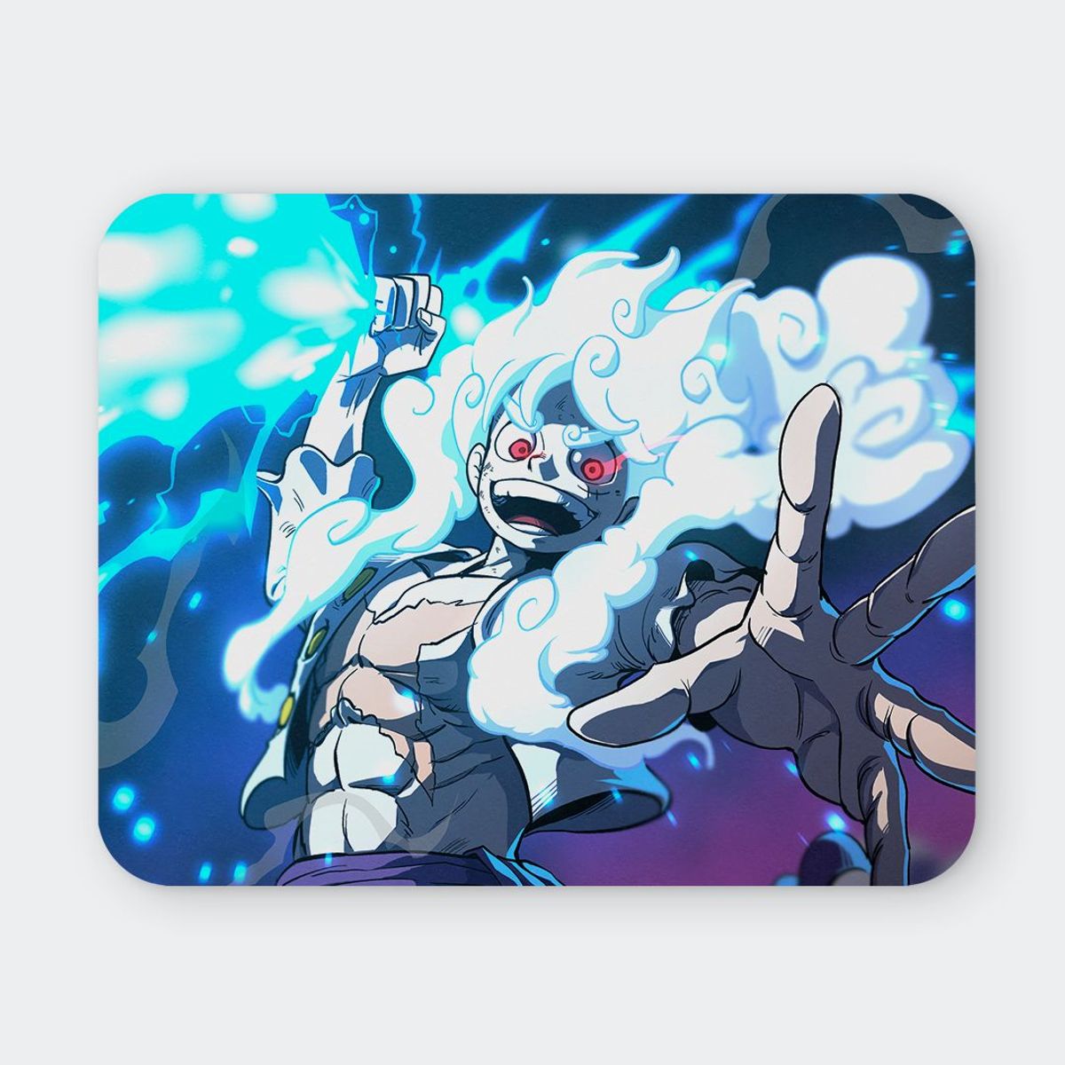 GENERICO - Mousepad 20x24 cm - Diseño Luffy Gear 5 Awakened Lightning