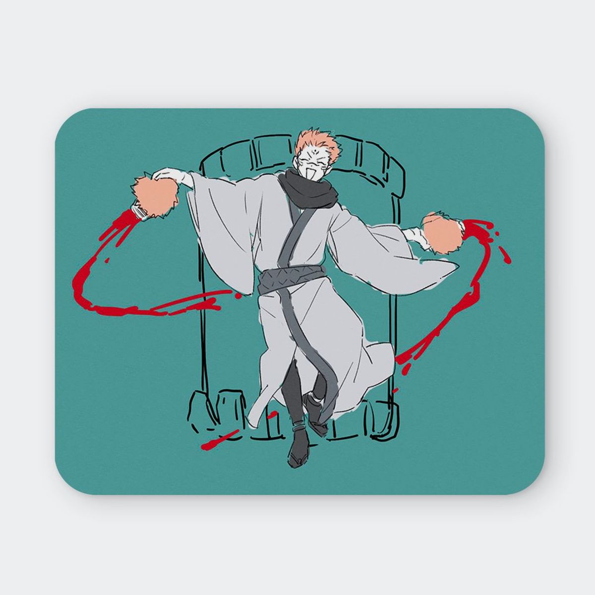 GENERICO - Mousepad 20x24 cm - Diseño Ryomen Sukuna Bloody Cheerleader