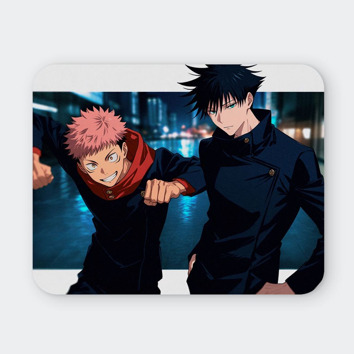 GENERICO - Mousepad 20x24 cm - Diseño Jujutsu Kaisen "Shibuya Night Dual"