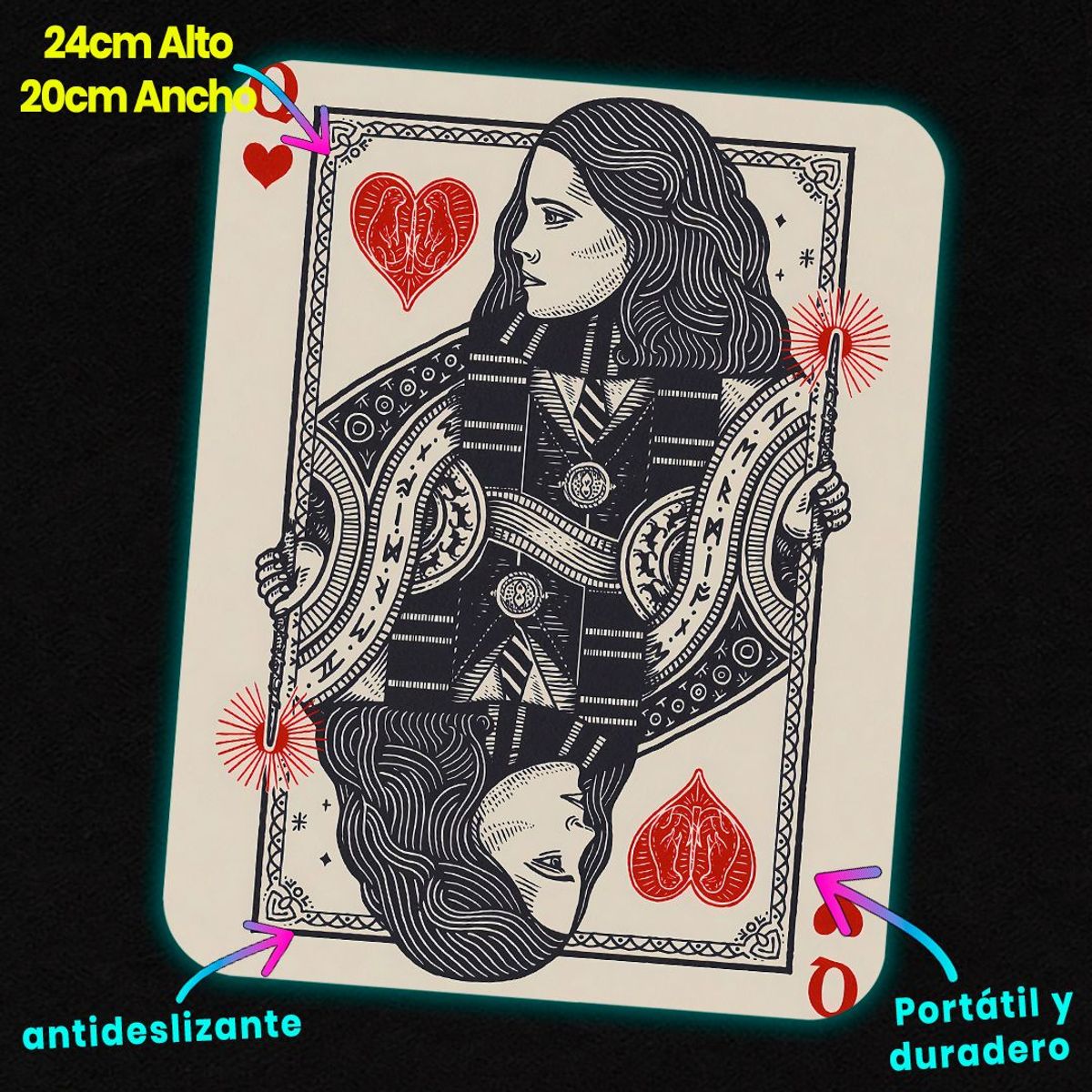 GENERICO - Mousepad 20x24 cm - Diseño The Brightest Witch Queen Card