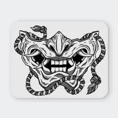 GENERICO - Mousepad 20x24 cm - Diseño Oni Mask Dark Ink