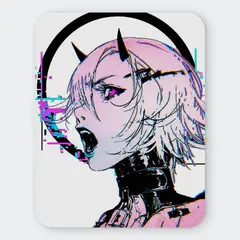 GENERICO - Mousepad 20x24 cm - Diseño Neo Oni Glitch Pulse