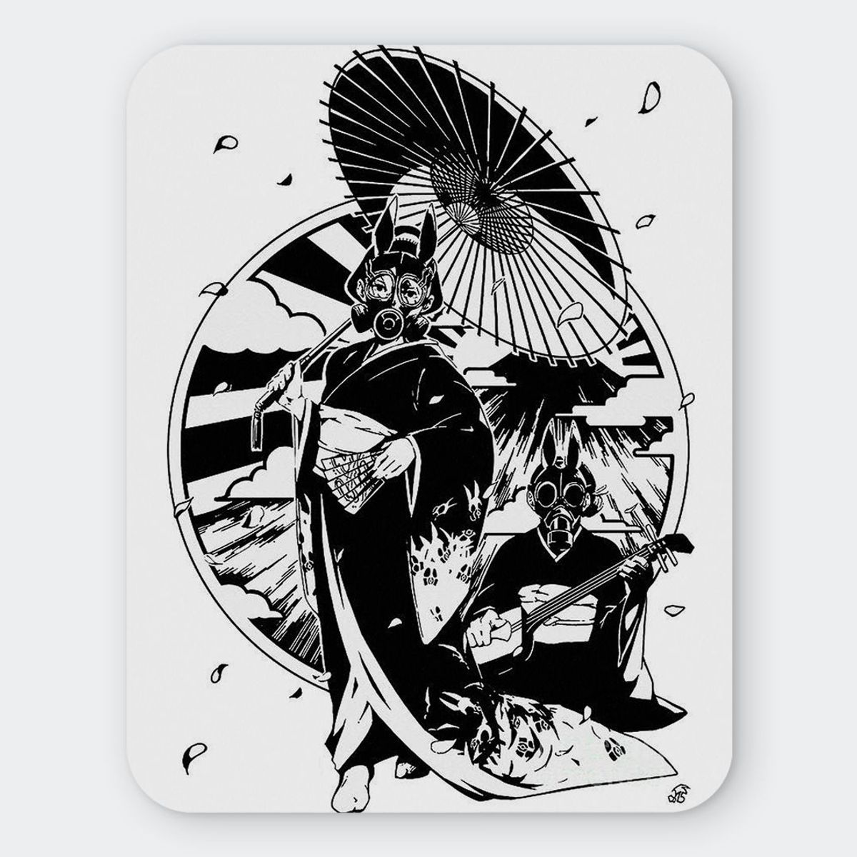 GENERICO - Mousepad 20x24 cm - Diseño Geisha Gas Mask Bushido