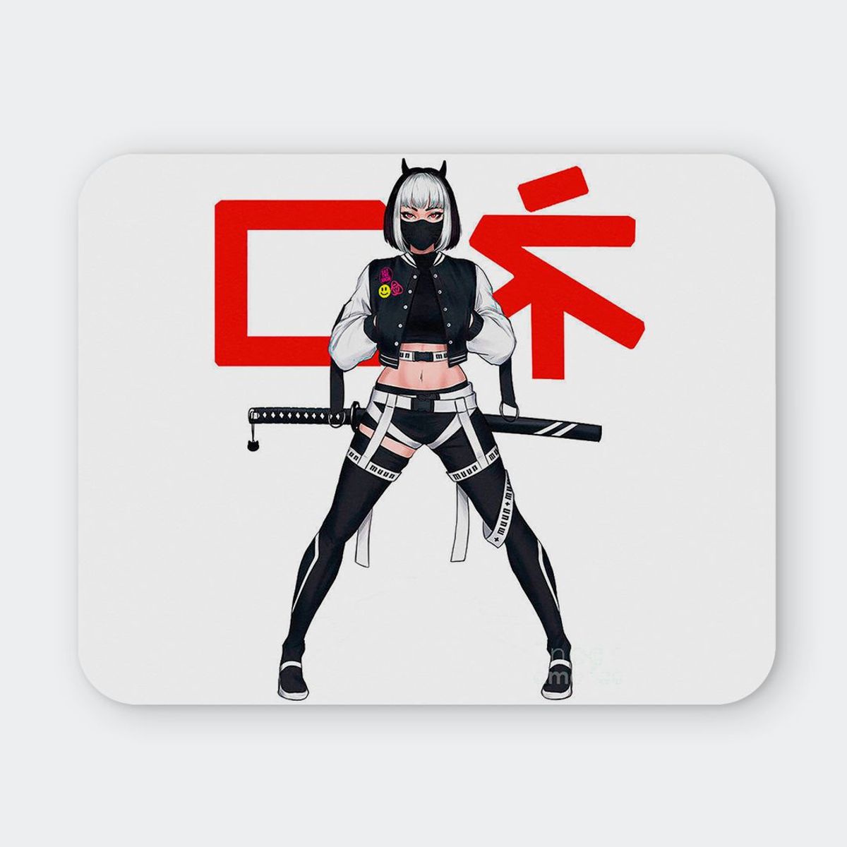 GENERICO - Mousepad 20x24 cm - Diseño Urban Kunoichi Techwear