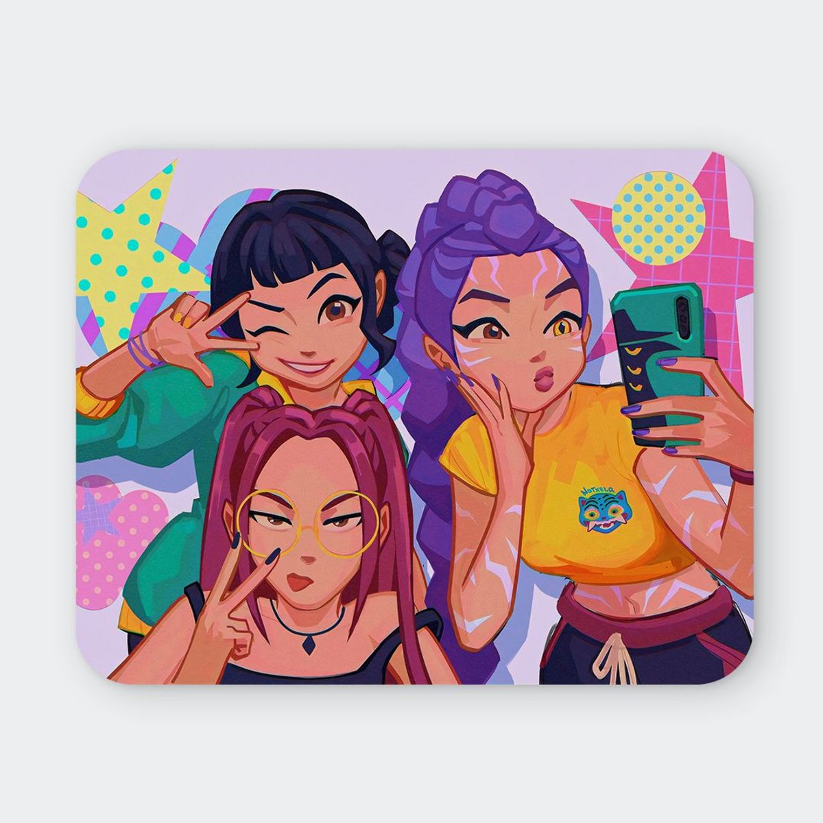 GENERICO - Mousepad 20x24 cm - Diseño The Huntrix Selfie Stars