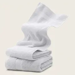 AZ AURAZEUS - Set De 2 Toallas De Baño 140x70 Cm Algodon 600gr/m2 Grandes Az Blanco