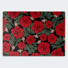 GENERICO - Tabla para picar Artisticat - Diseño Rosas - 28,5x39 cm