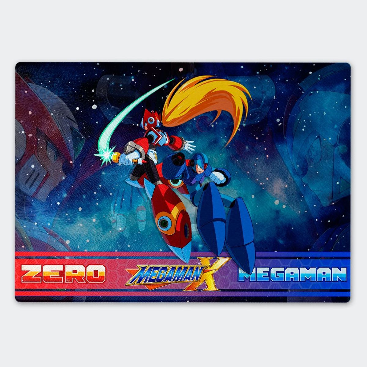GENERICO - Tabla para picar Artisticat - Diseño Mega Man X & Zero Cosmic Battle - 28,5x39 cm