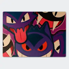 GENERICO - Tabla para picar Artisticat - Diseño Gengar Night Gang - 20x28 cm