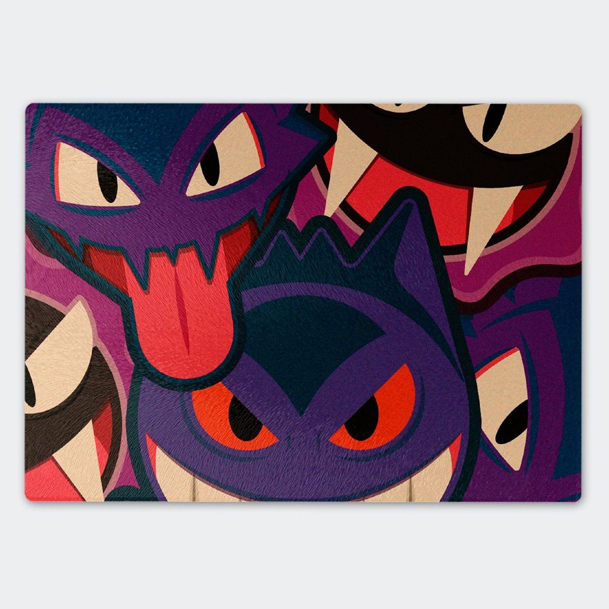 GENERICO - Tabla para picar Artisticat - Diseño Gengar Night Gang - 28,5x39 cm